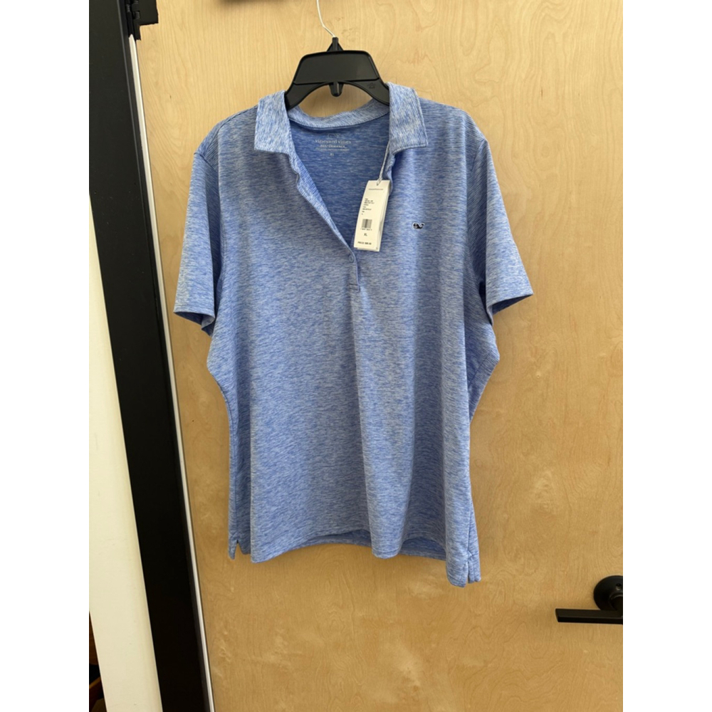 Womens Vineyard Vines Blue Performance golf Shirt XL